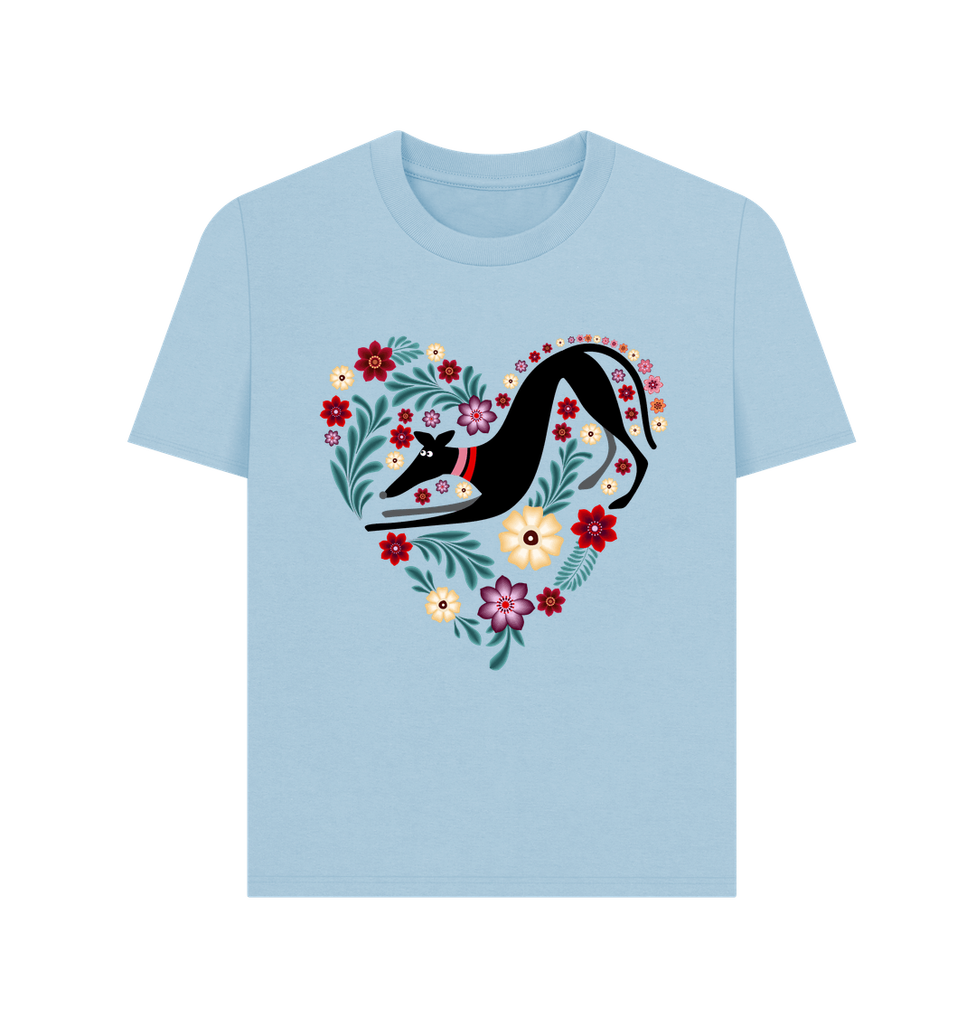 Milky Blue Printed T-shirt