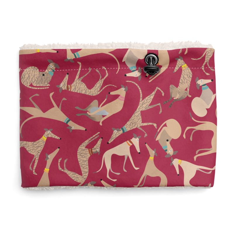 Black and White Hound Loungers - GREY Sherpa Snood