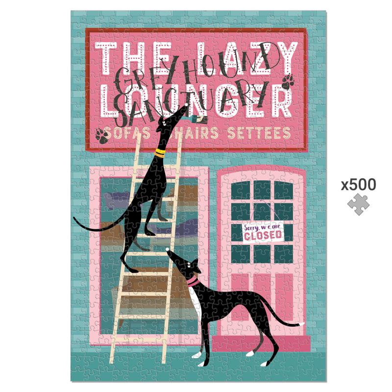 Greyhound Sanctuary aka the great sofa heist - 500 Piece Jigsaw Puzzle