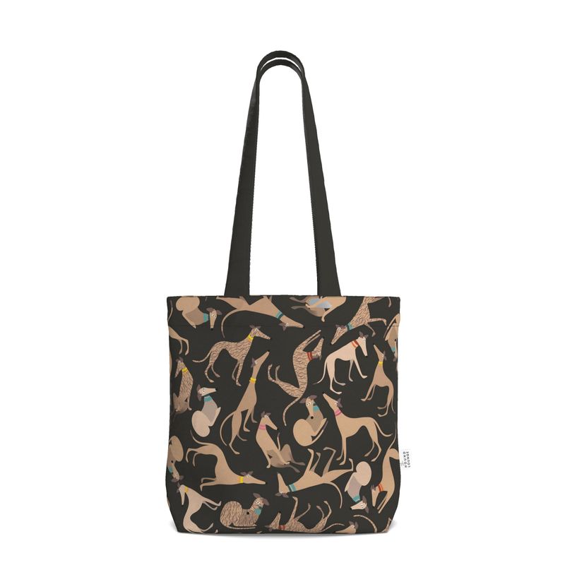 Fawn & Fawn Brindle Hound Loungers - WARM GREY Tote Shopping Bag