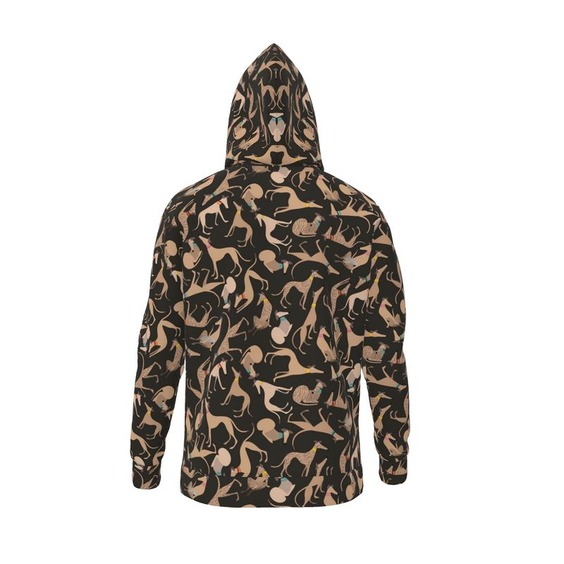 Fawn & Brindle Hound Loungers Zip Up Hoodie