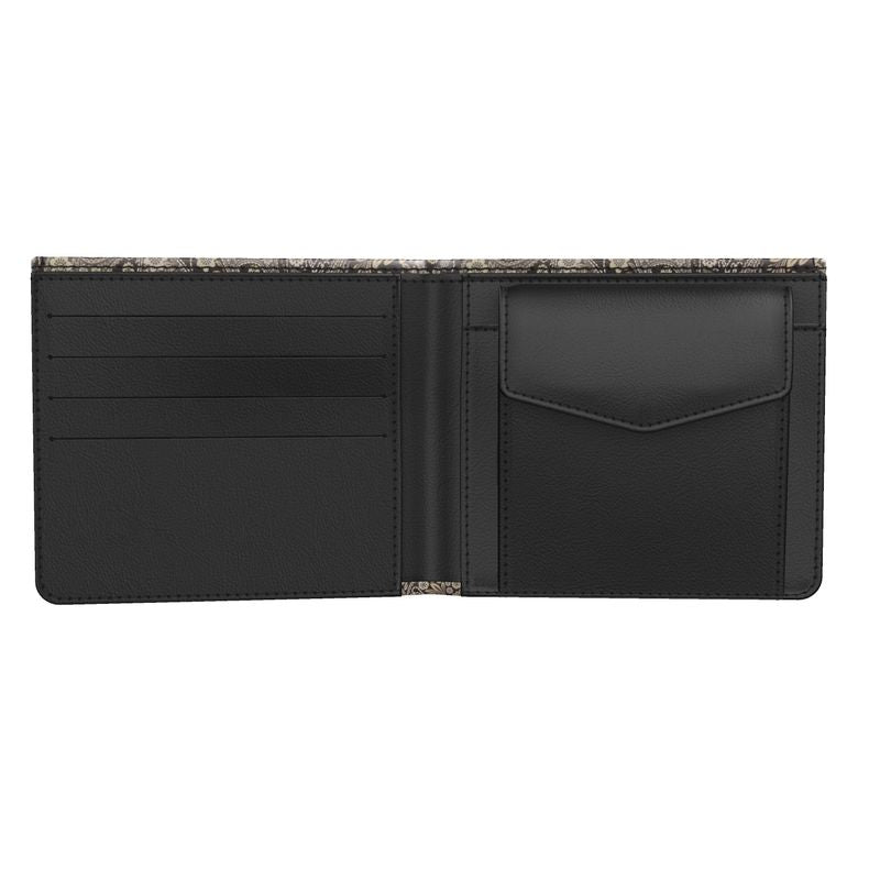 Paisley Hound - Leather Folding Wallet with coin pouch