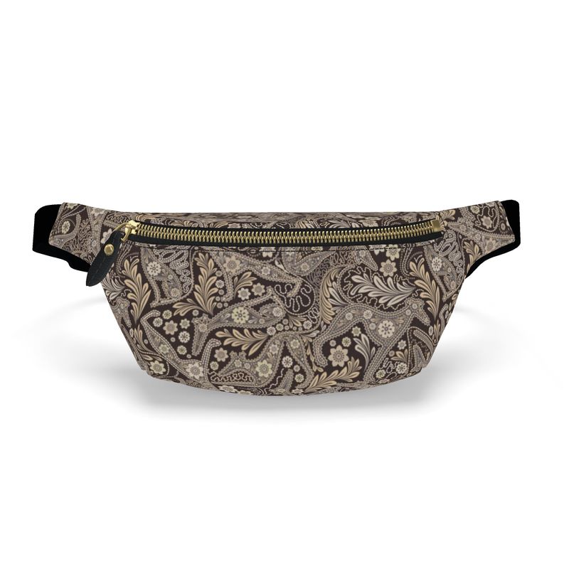 Paisley Hound - Crossbody Belt Bag - Dark Chocolate