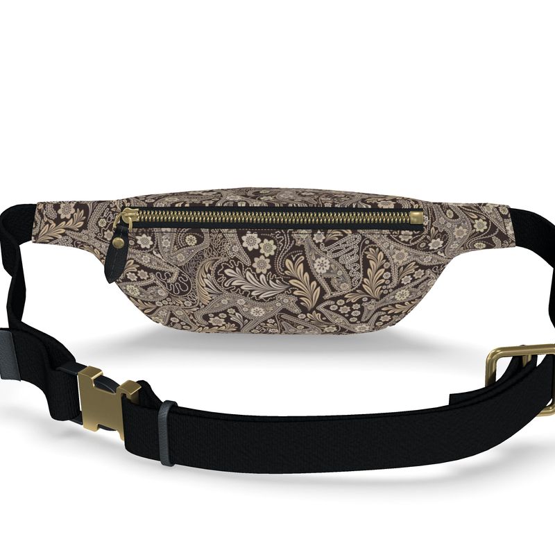 Paisley Hound - Crossbody Belt Bag - Dark Chocolate
