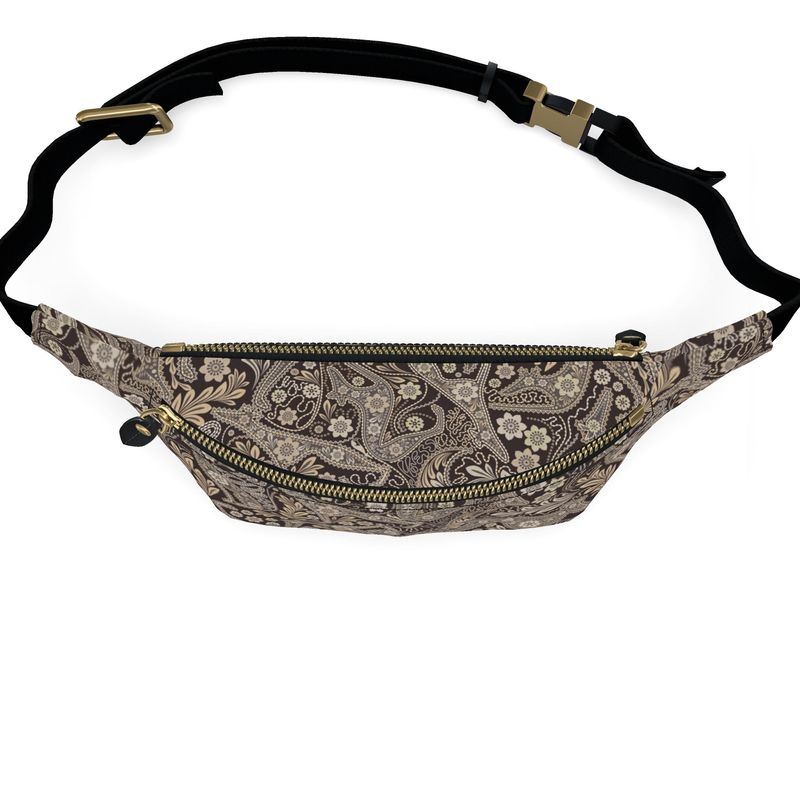 Paisley Hound - Crossbody Belt Bag - Dark Chocolate