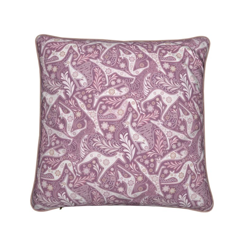 Paisley Hounds - Cushion - Dark Chocolate