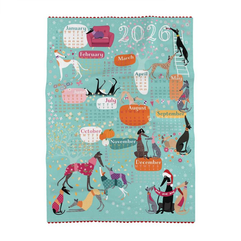 The Hound Lounge - 2026 Calendar Tea Towel