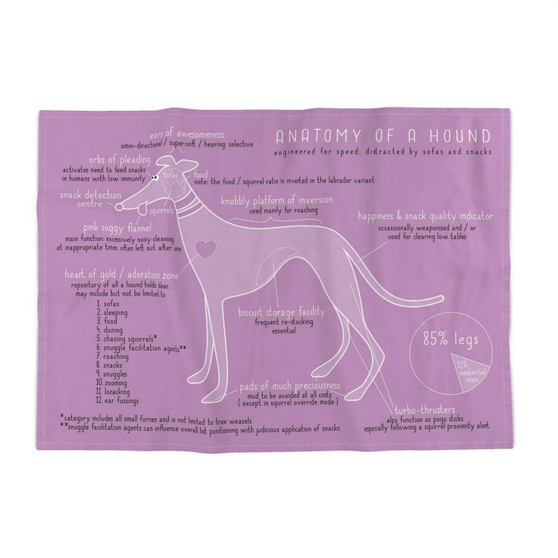 Anatomy of a Hound tea towel