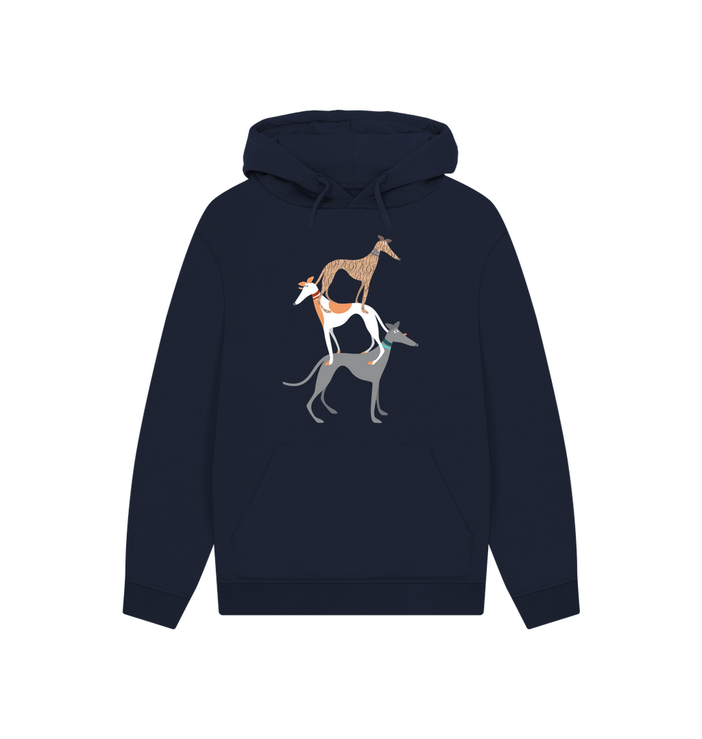Navy Printed Hoody
