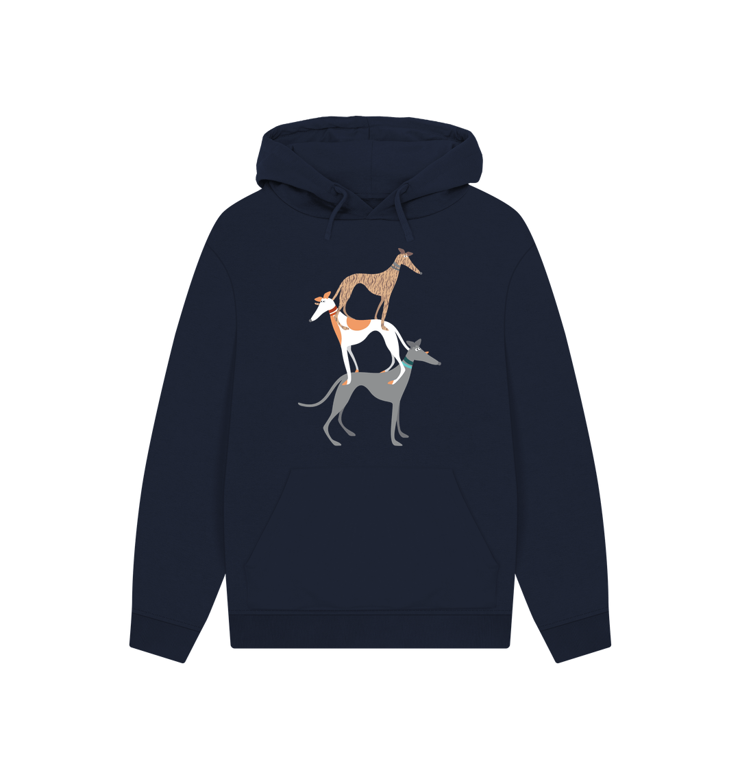 Navy Printed Hoody