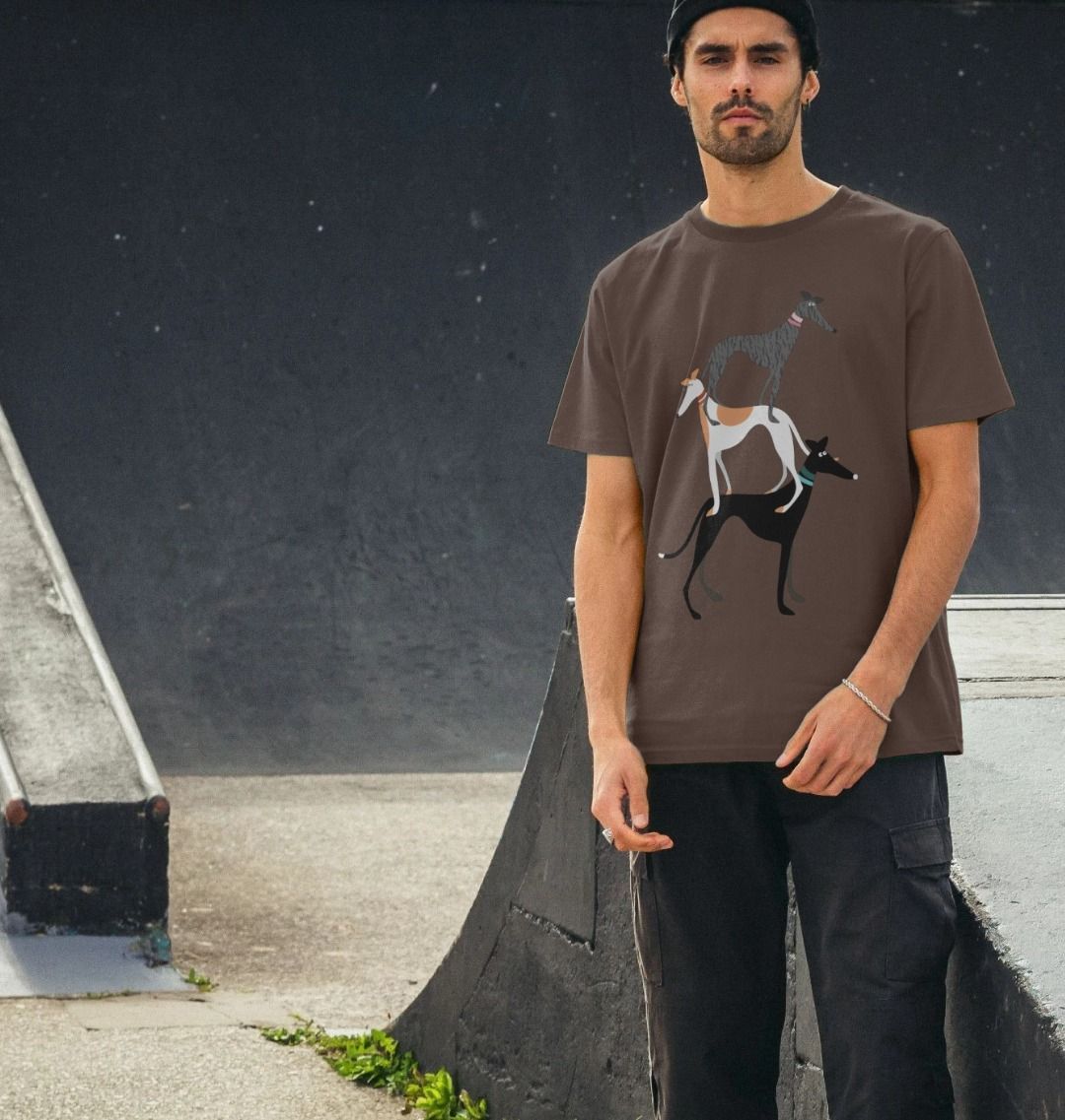 Hound stack tshirt in - Chocolate