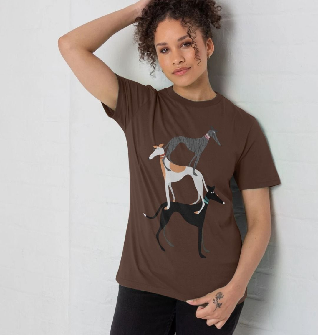 Hound stack tshirt in Chocolate 02