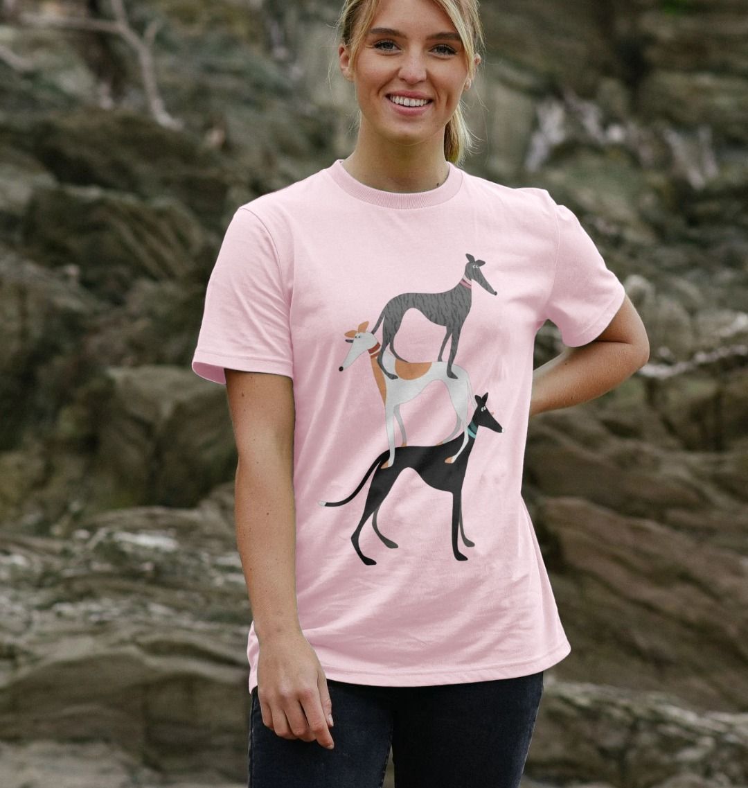 Hound stack tshirt in Pink