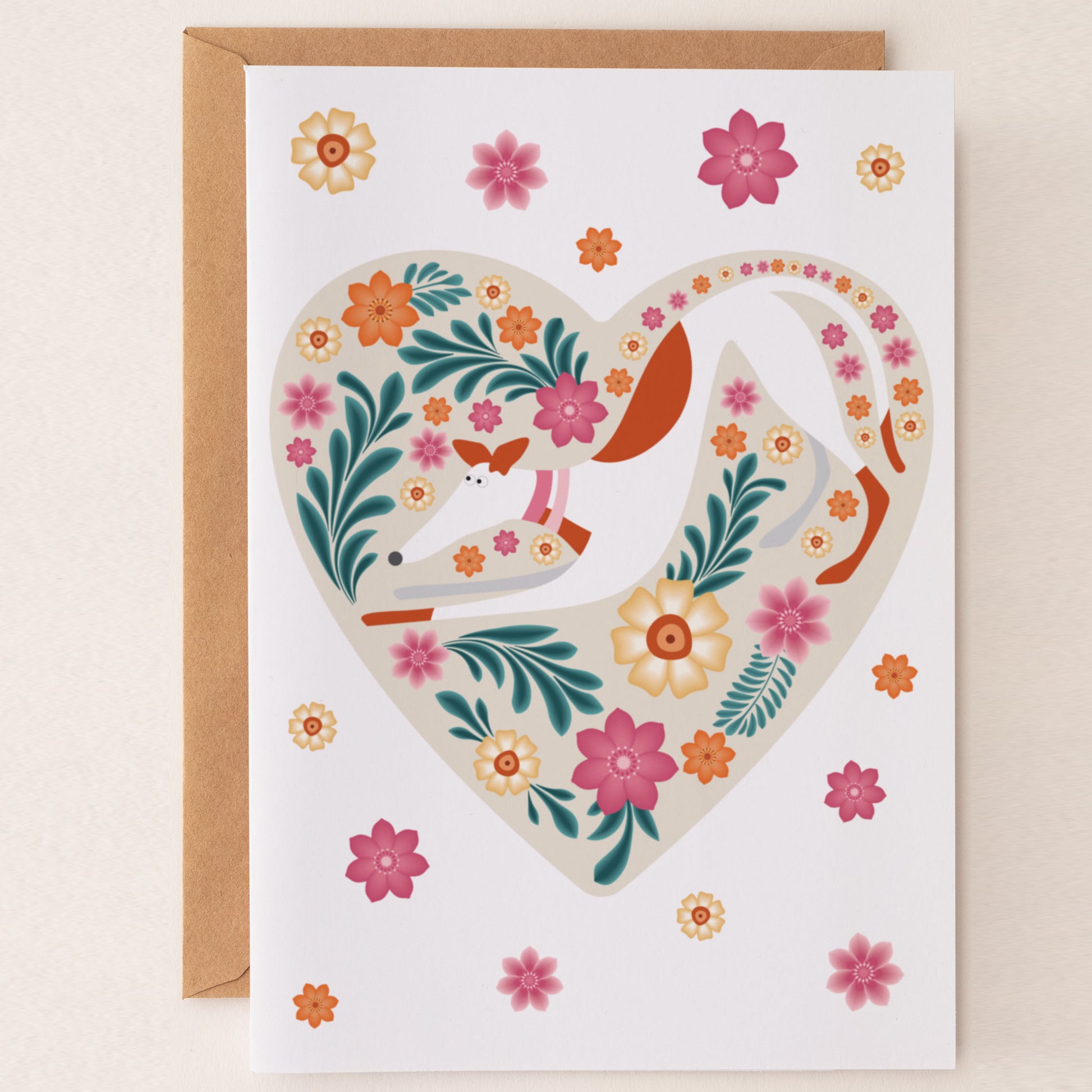 Hound Love - Greetings Card - BIRTHDAY | THANK Y0U | INVITATION - A6