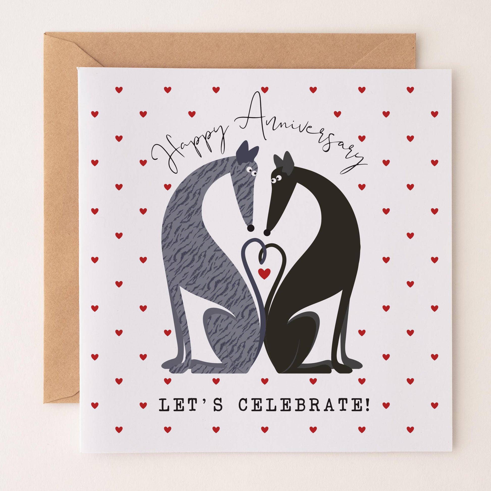 Love Hounds Greetings Card - Happy Anniversary