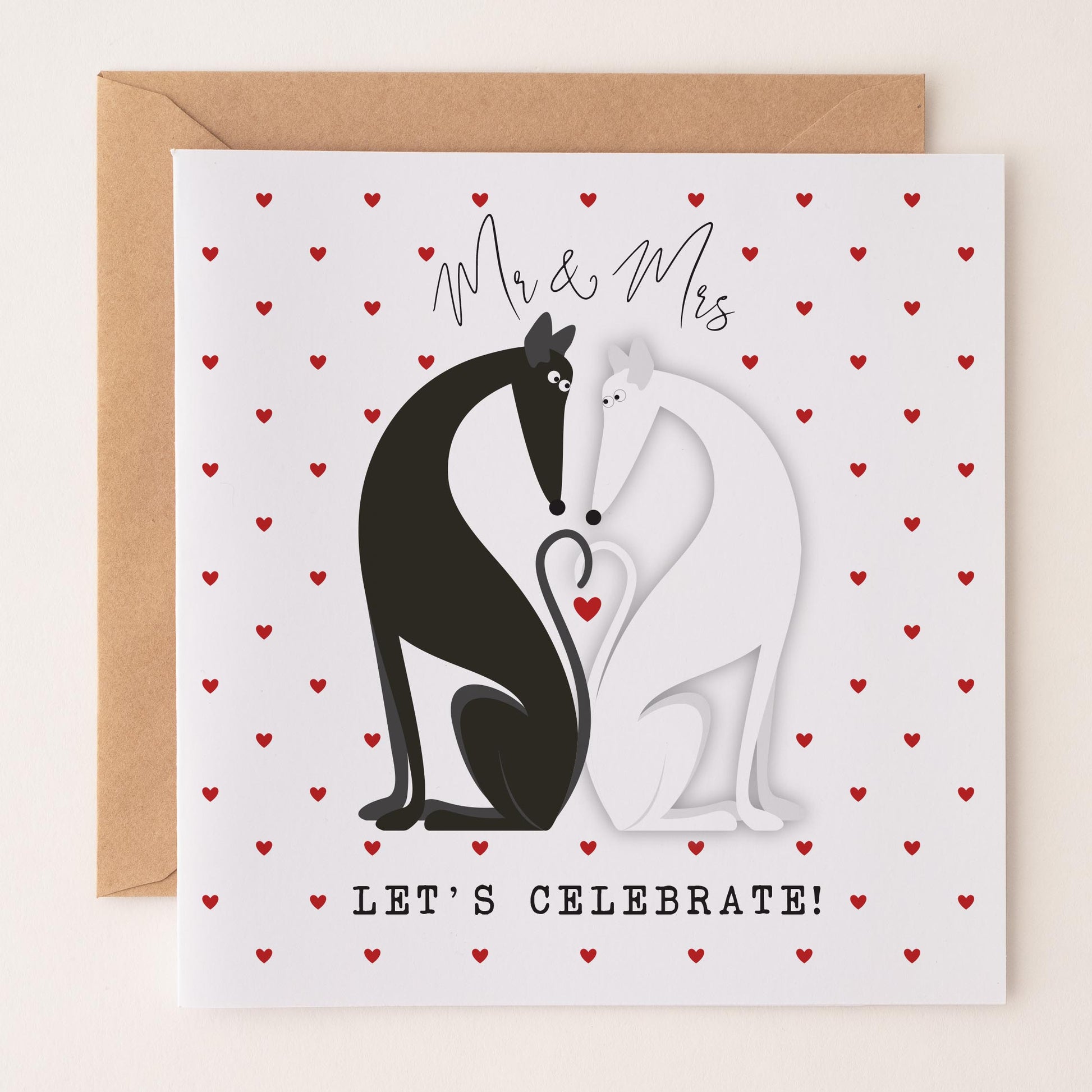 Love Hounds Greetings Card - Mr & Mrs