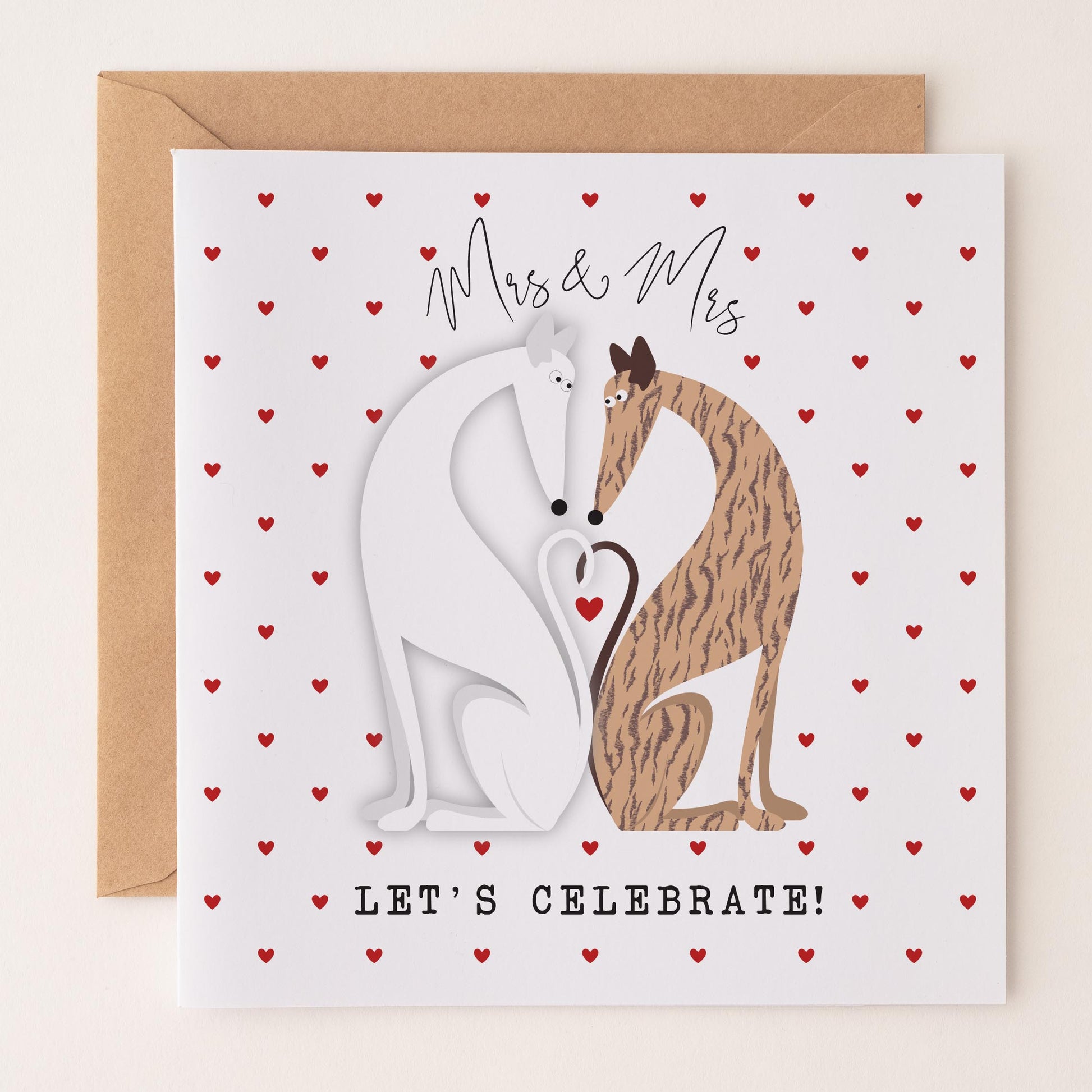 Love Hounds Greetings Card - Mrs & Mrs