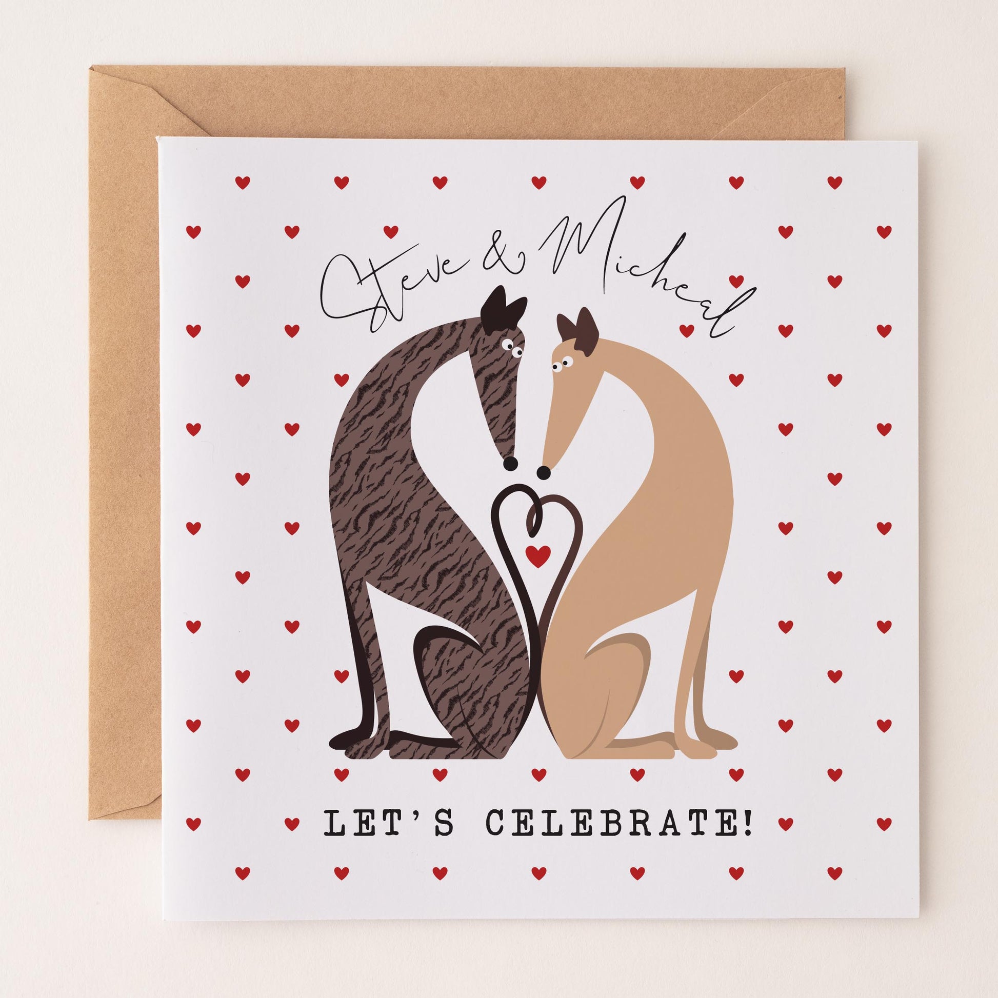Love Hounds Greetings Card - Steve & Michael