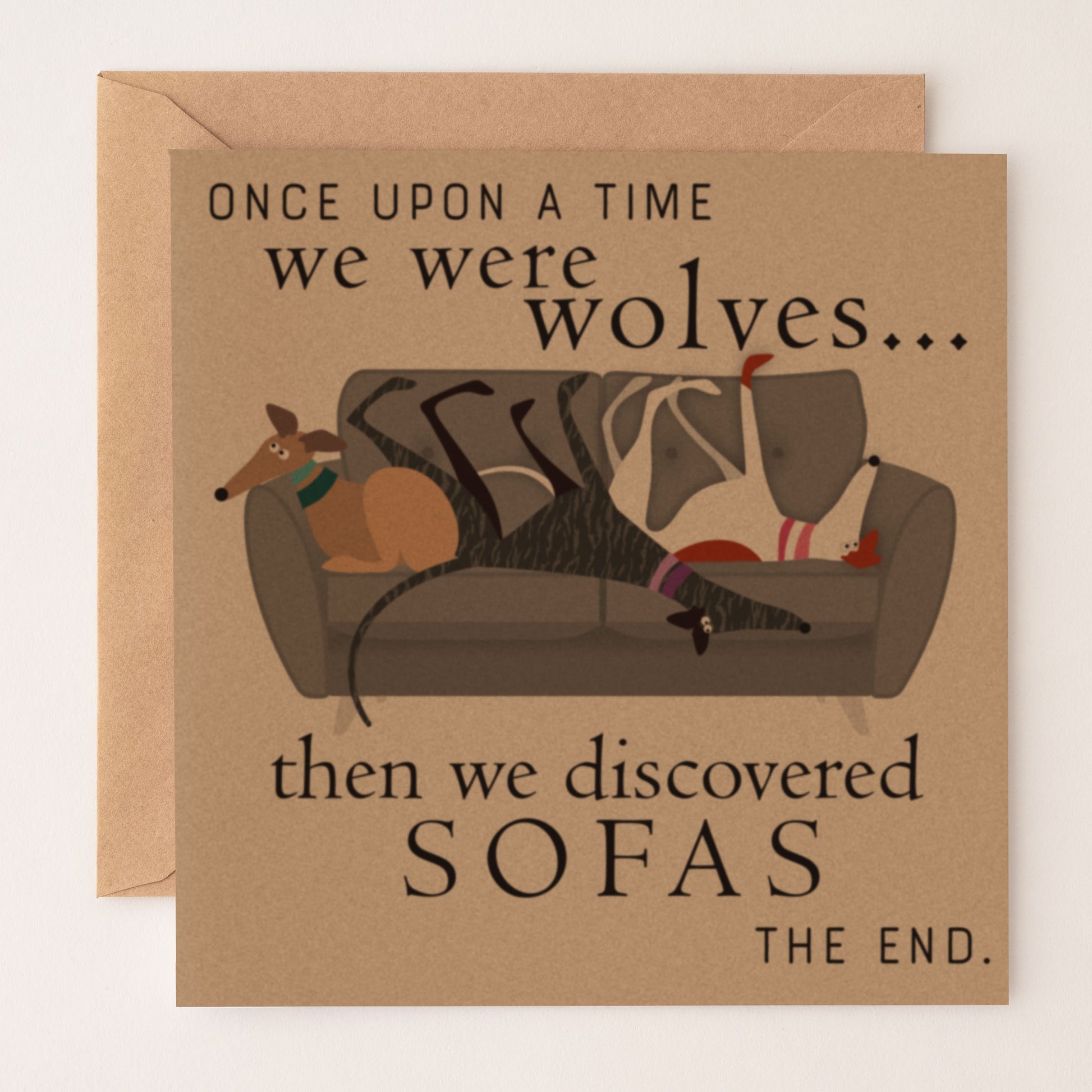 Once a upon a time we were wolves - Greetings Card - BIRTHDAY | ANNIVERSARY | CONGRATULATIONS