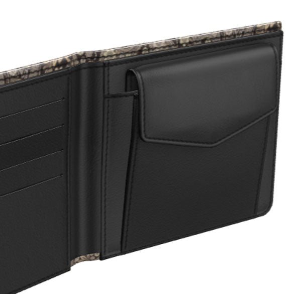 Paisley Hound - Leather Folding Wallet with coin pouch