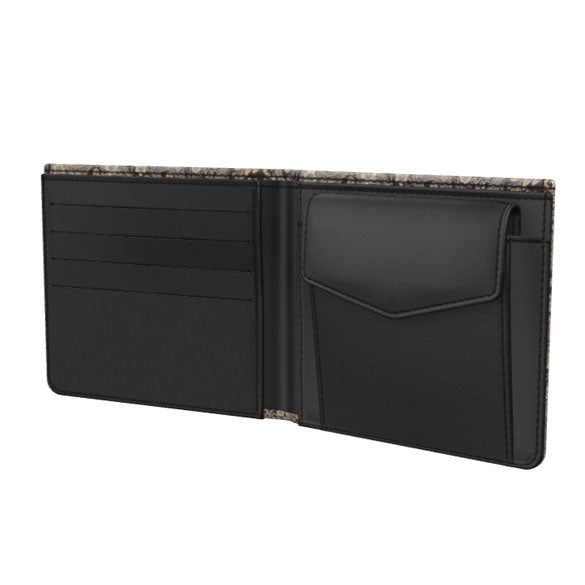 Paisley Hound - Leather Folding Wallet with coin pouch