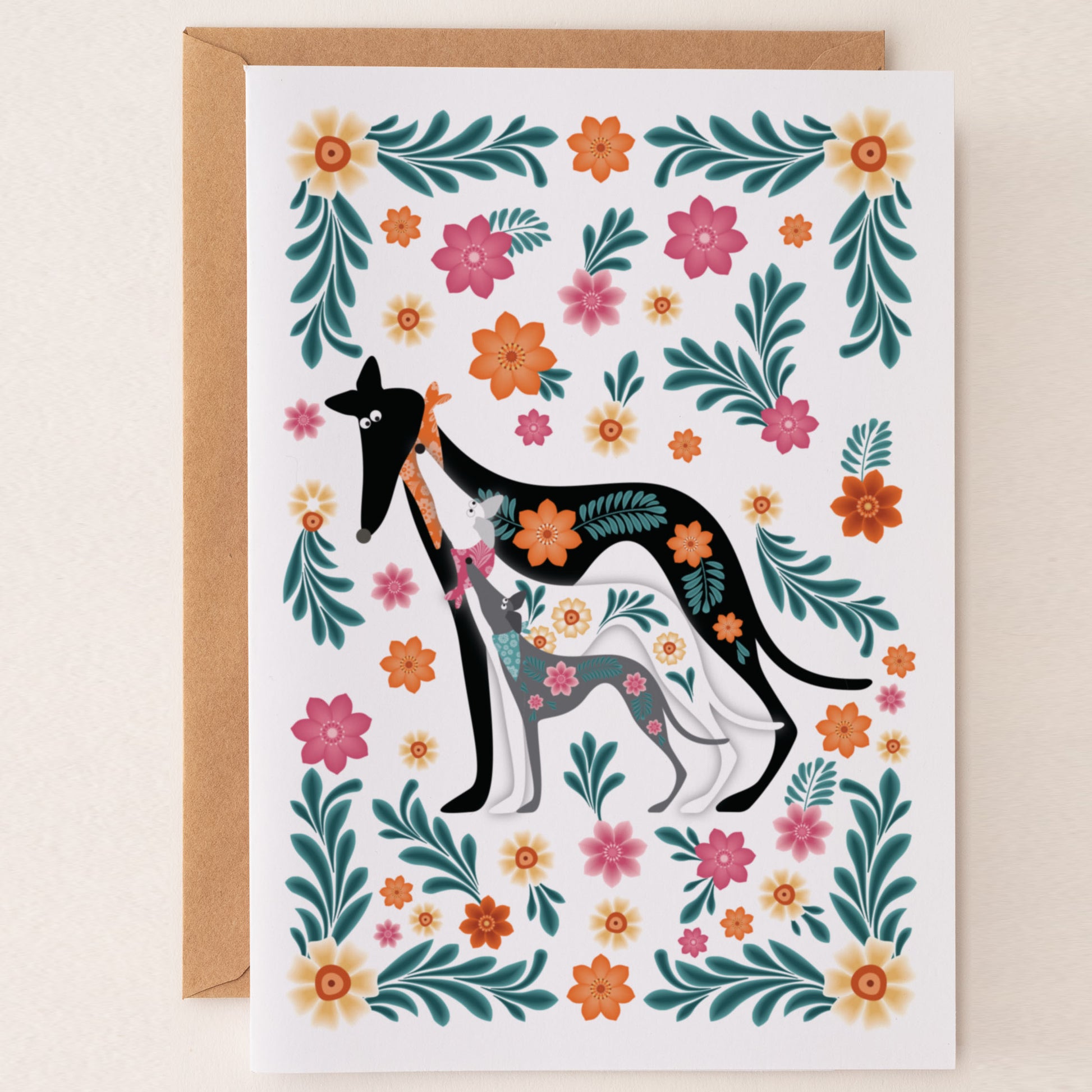Rushin' Nestin Hounds - Matroshka - Greetings Card - BIRTHDAY | THANK Y0U | INVITATION - A6