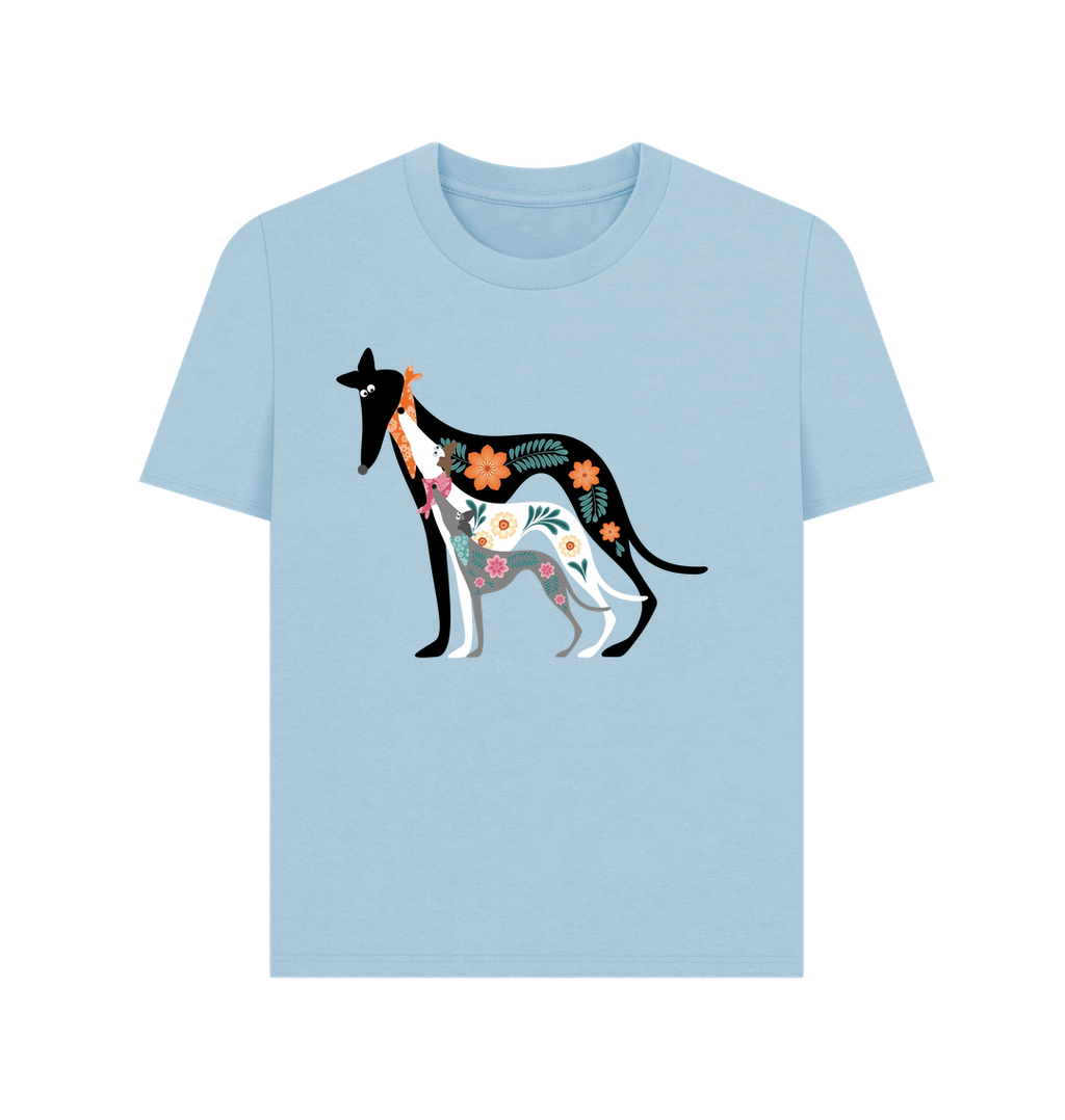 Milky Blue Printed T-shirt