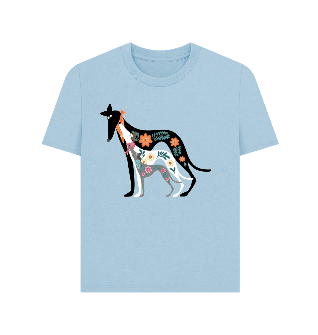 Milky Blue Printed T-shirt