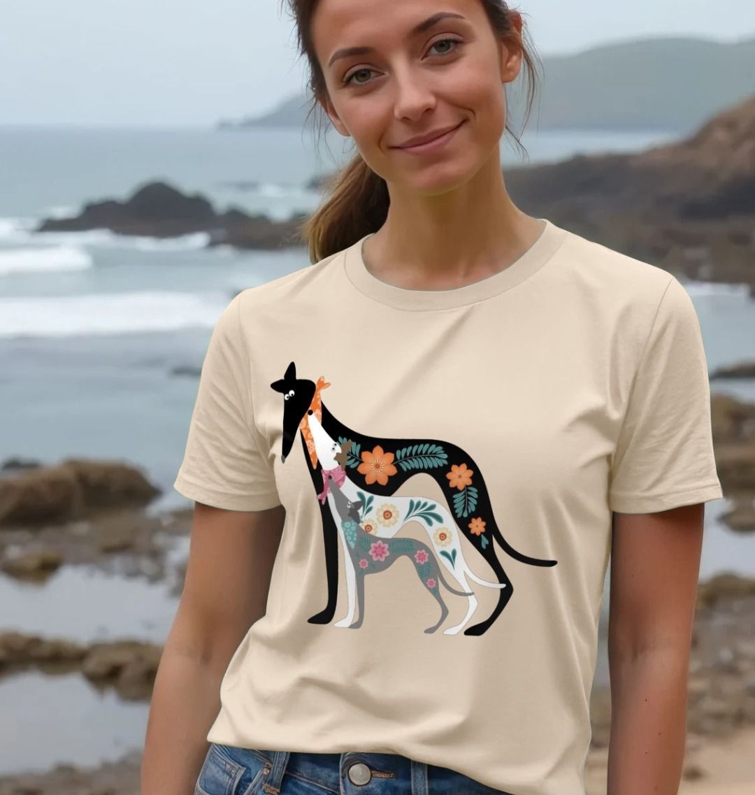 Rushin' Nestin Hounds Tshirt - Oat 01