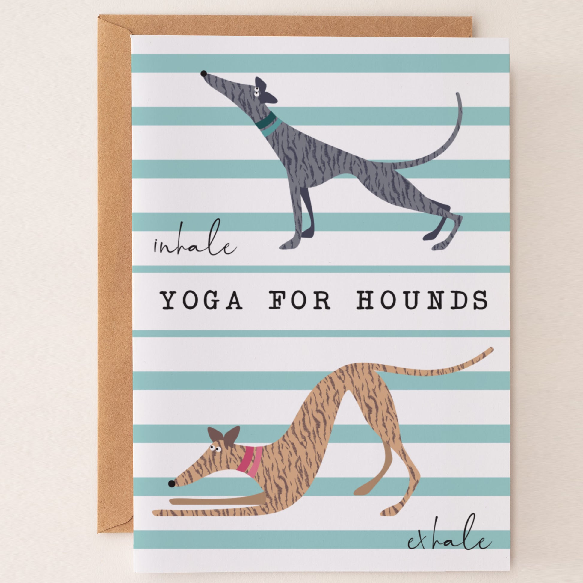 Yoga for Hounds - Greetings Card - BIRTHDAY | THANK Y0U | INVITATION - A6