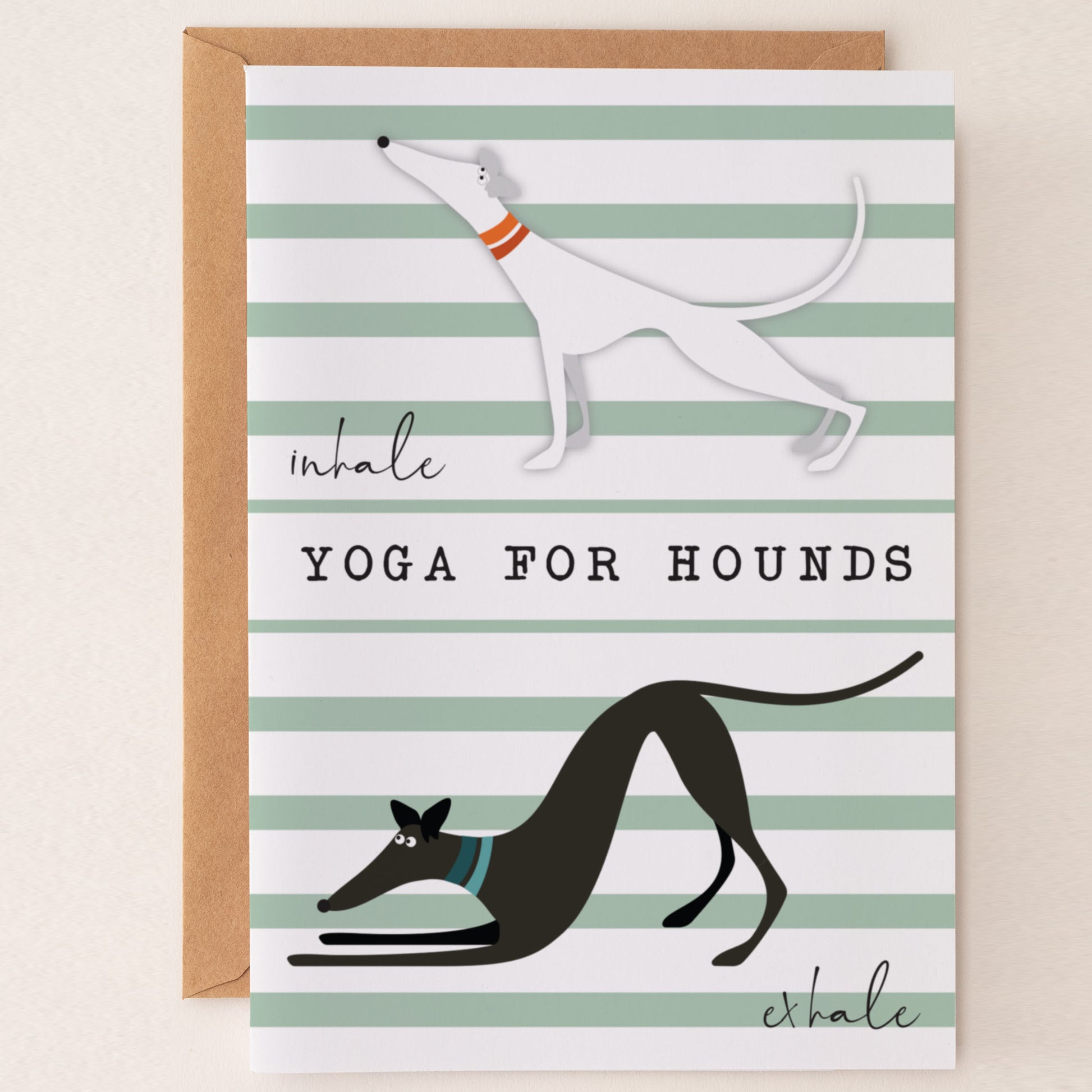 Yoga for Hounds - Greetings Card - BIRTHDAY | THANK Y0U | INVITATION - A6