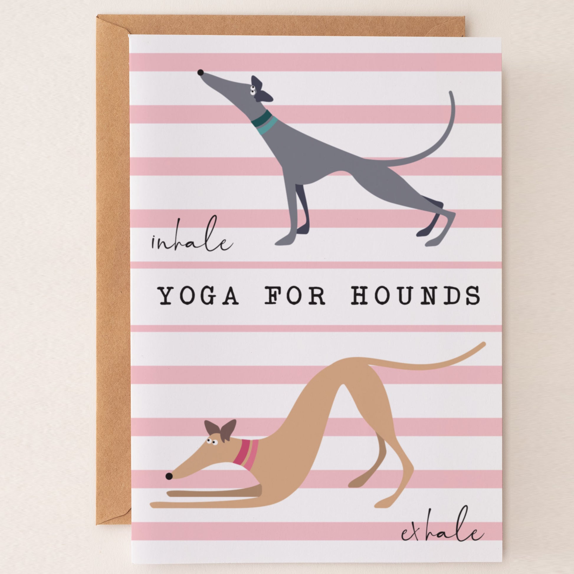 Yoga for Hounds - Greetings Card - BIRTHDAY | THANK Y0U | INVITATION - A6