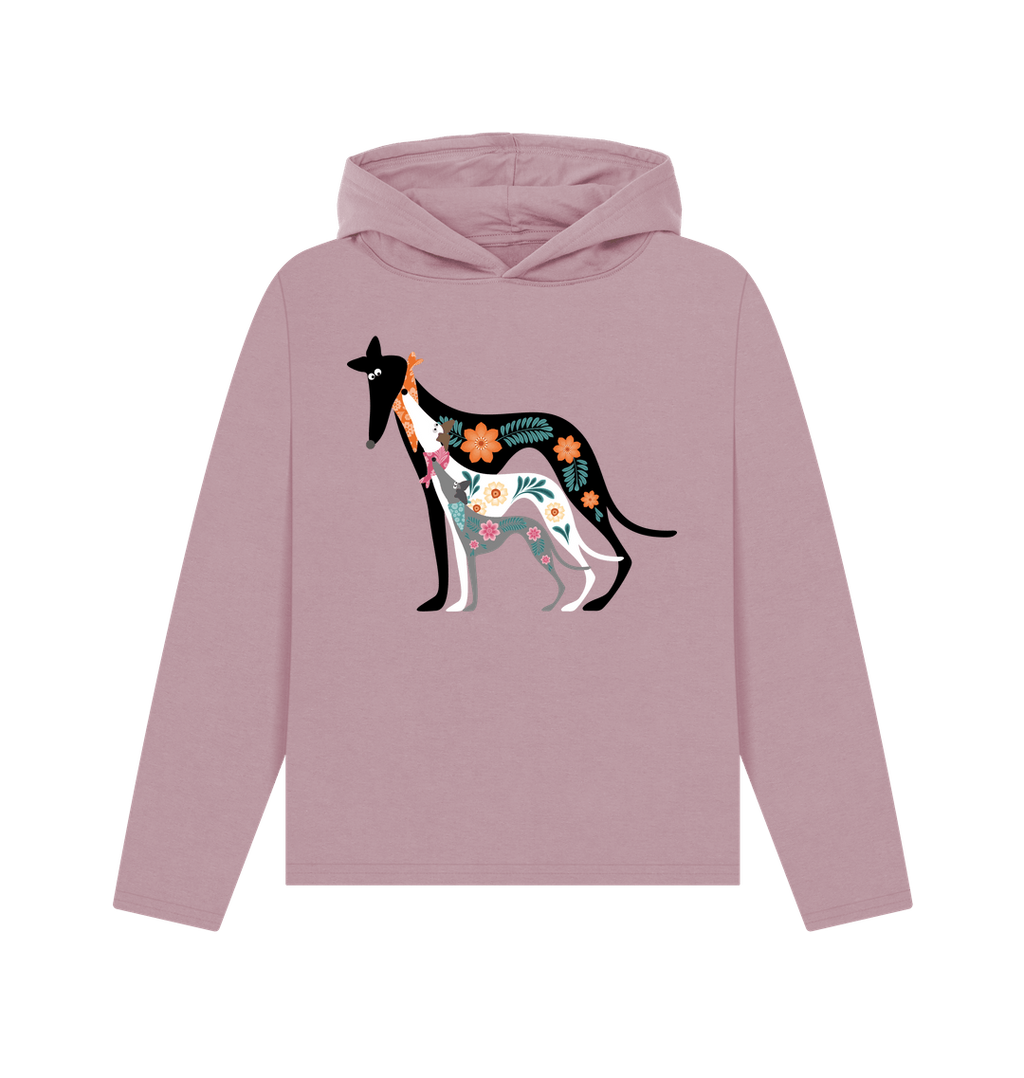 Mauve Printed Hoody