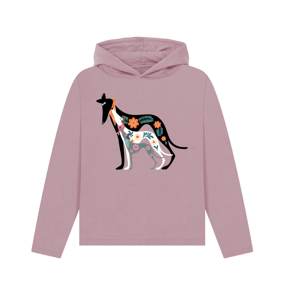 Mauve Printed Hoody