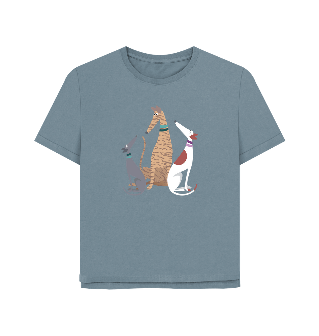 Stone Blue Printed T-shirt