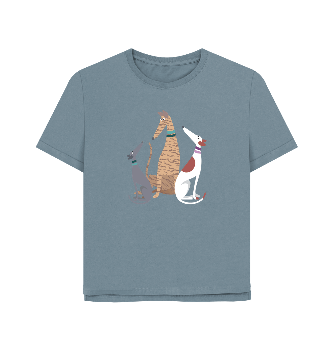 Stone Blue Printed T-shirt