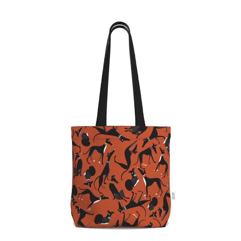 Black and White Hound Loungers - CINNAMON Tote Shopping Bag - The Hound LoungeEveryday Tote Bag