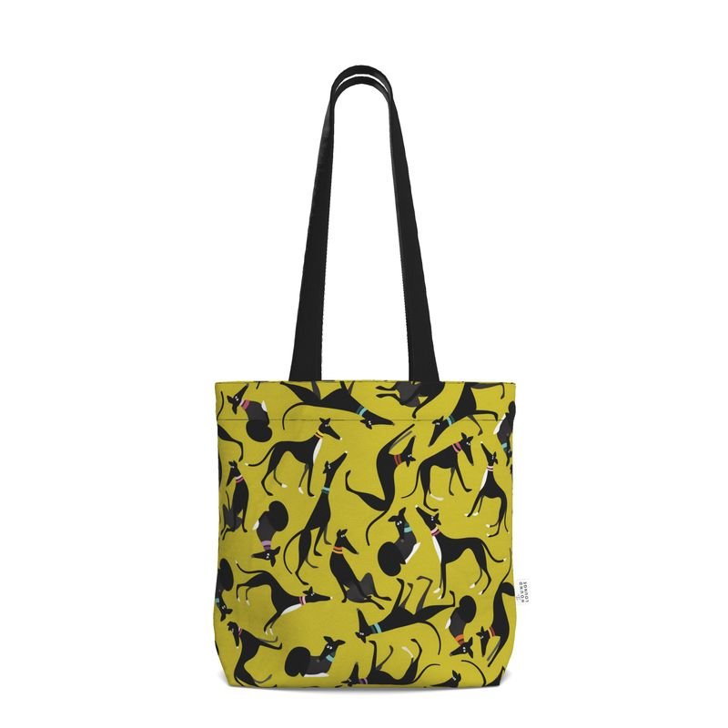 Black and White Hound Loungers - LIME Tote Shopping Bag - The Hound LoungeEveryday Tote Bag