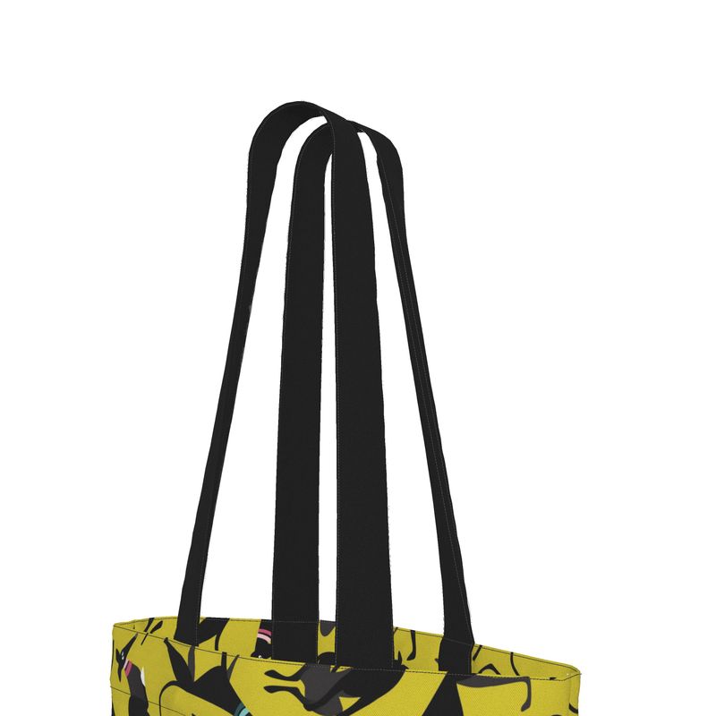 Black and White Hound Loungers - LIME Tote Shopping Bag - The Hound LoungeEveryday Tote Bag