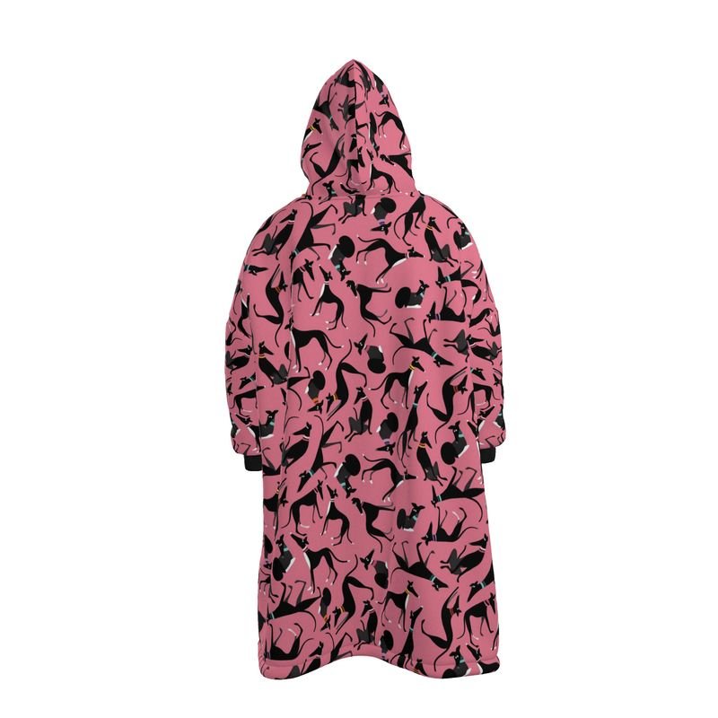 Black and White Hound Loungers - PINK Hoodie Blanket - The Hound LoungeHoodie Blanket