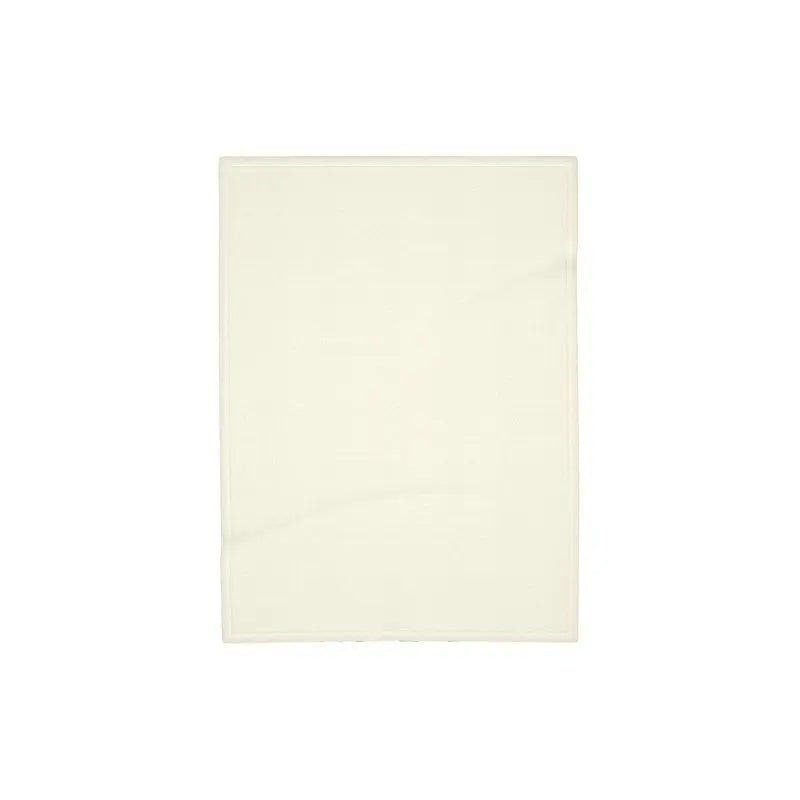 Under side of a fleece blanket. It is plain cream coloured fleece.