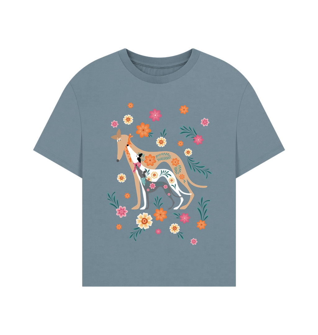 Stone Blue Printed T-shirt