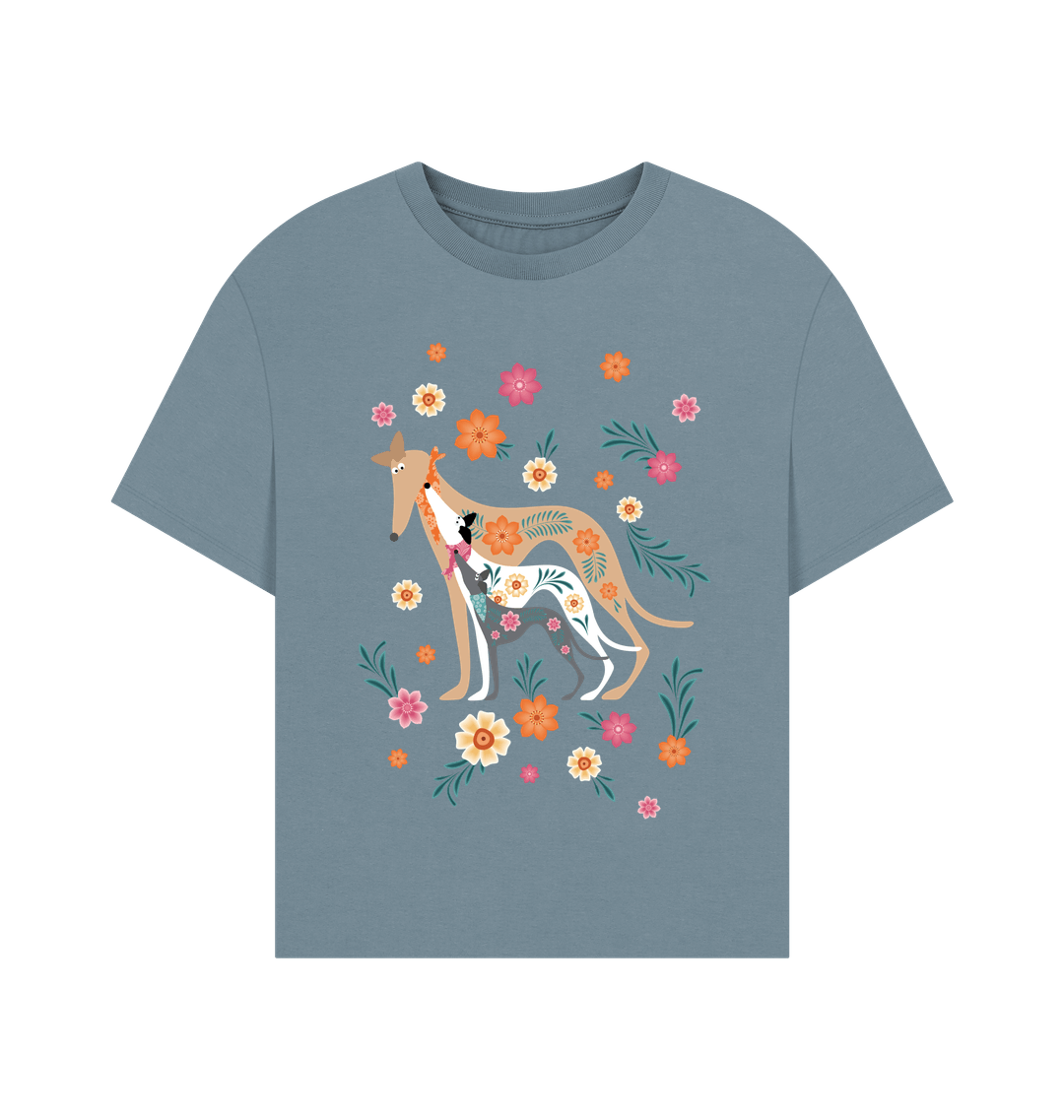 Stone Blue Printed T-shirt