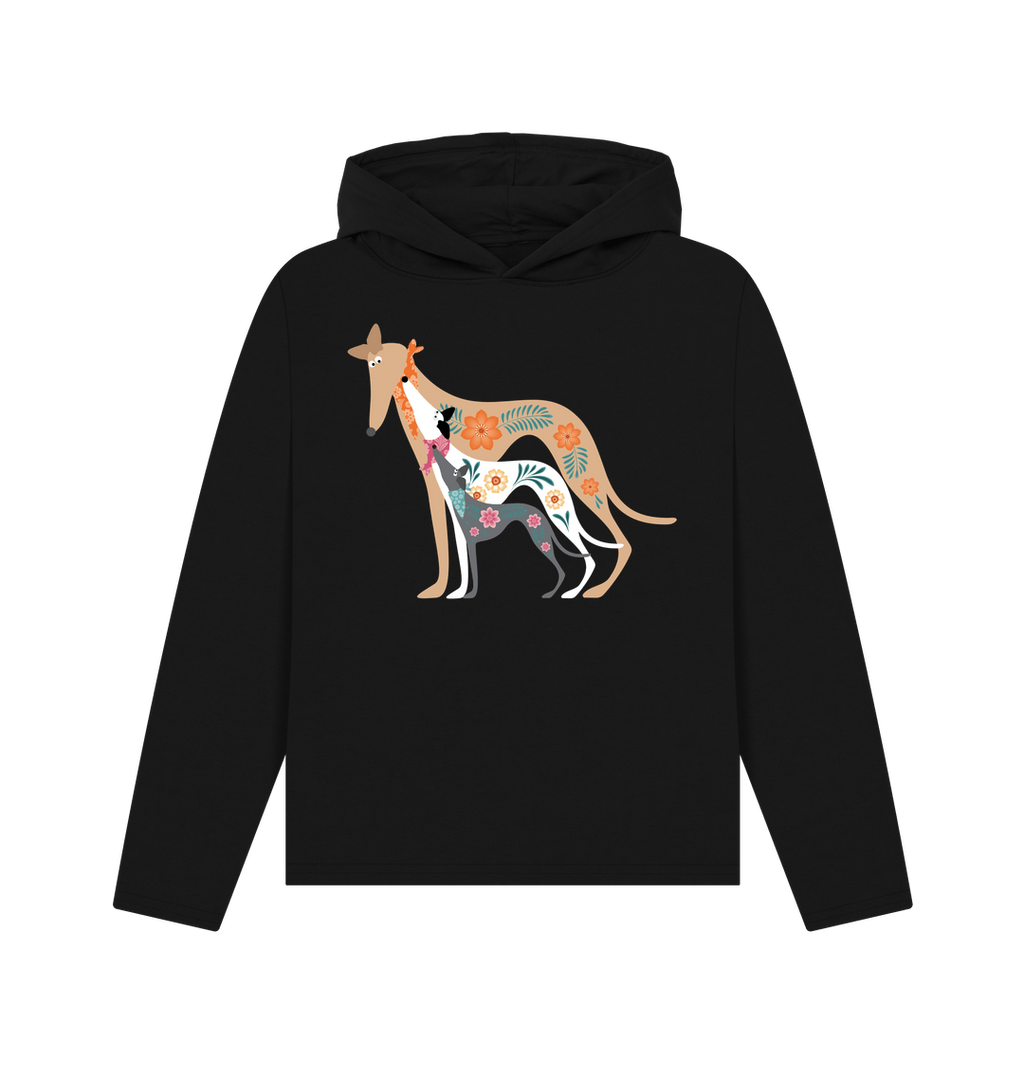 Black Printed Hoody