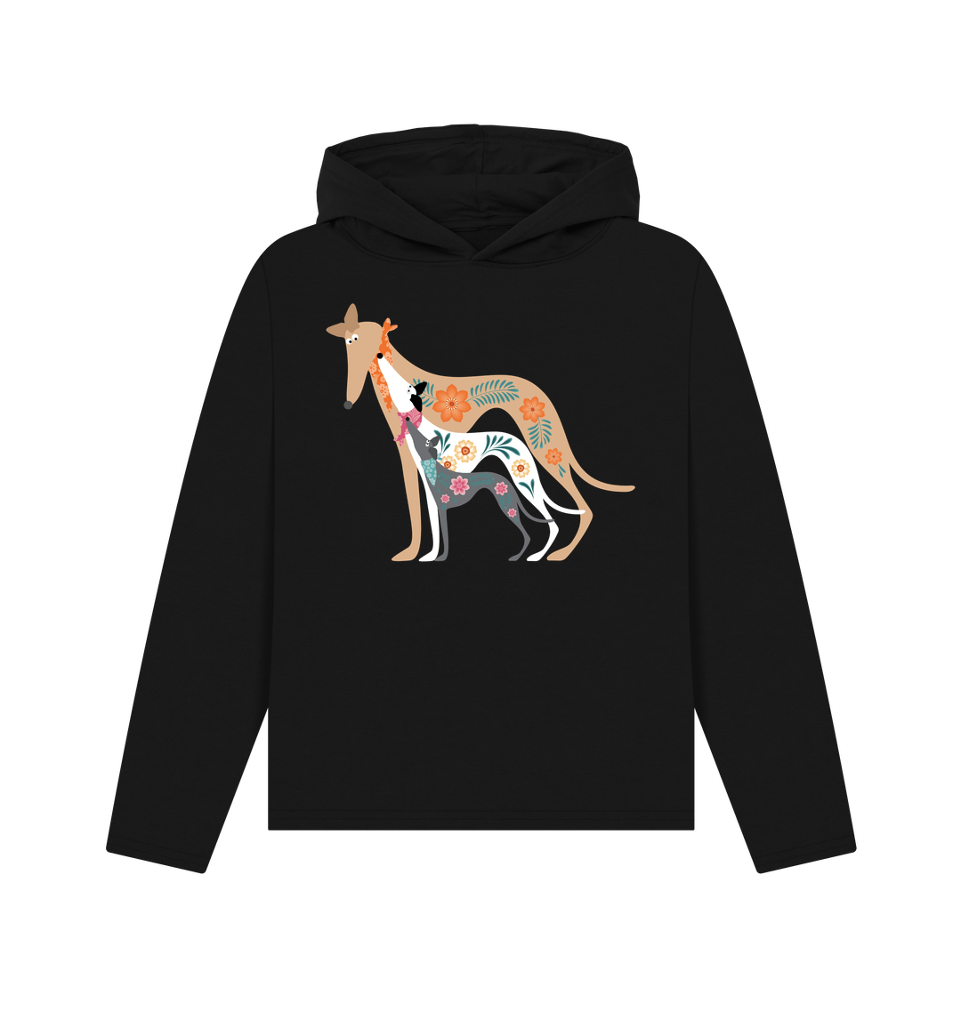 Black Printed Hoody