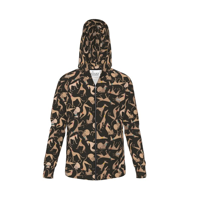 fawn hounds Zip up hoodie - Front