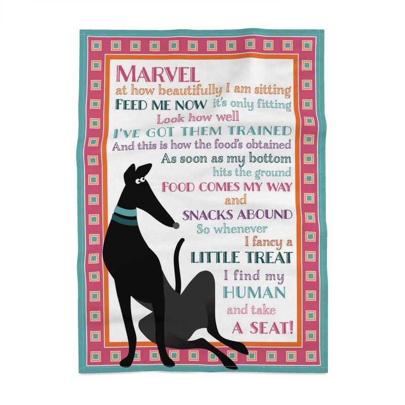 The Marvellous Sitting Hound - Tea Towel MULTI COLOUR - The Hound LoungeTea Towels