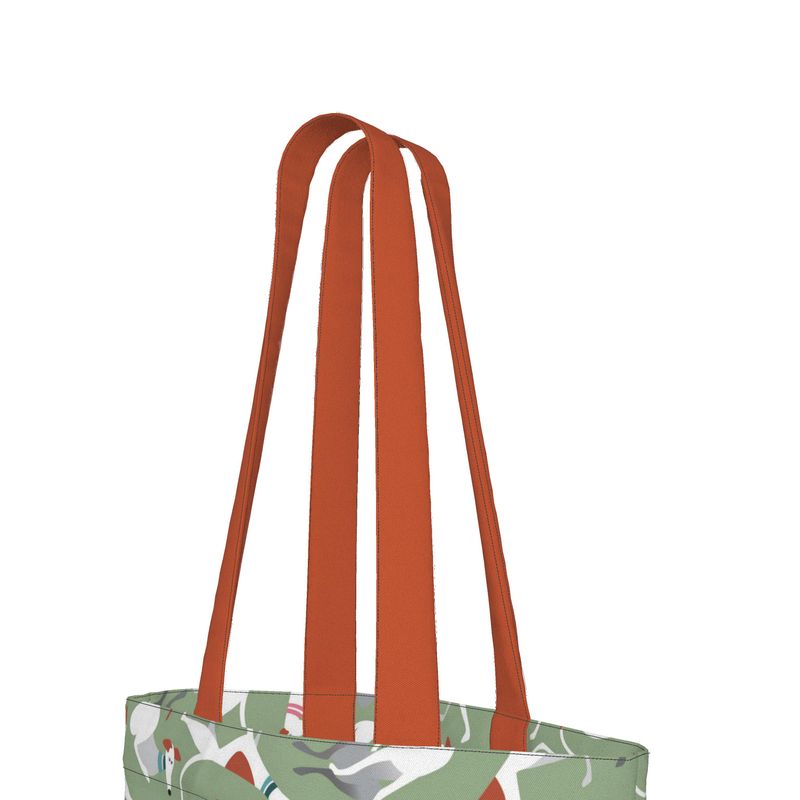 White & Red Hound Loungers - SAGE Tote Shopping Bag - The Hound LoungeEveryday Tote Bag