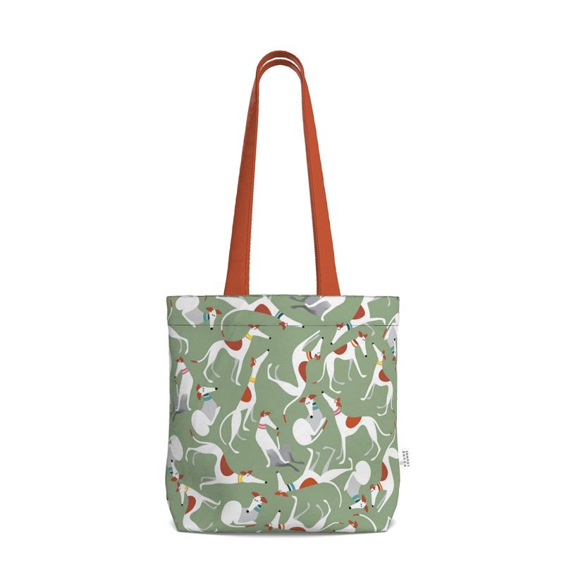 White & Red Hound Loungers - SAGE Tote Shopping Bag - The Hound LoungeEveryday Tote Bag